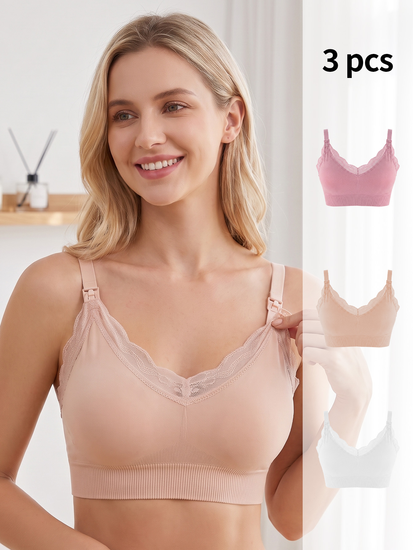3 sztuki biustonoszy do karmie – Nursing Bra Sleep recenzja i cena